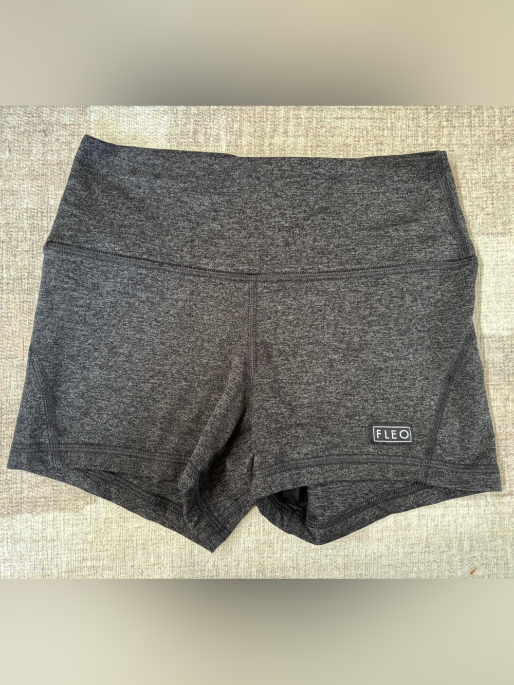 FLEO Apex Ninja Fabric Shorts XS Charcoal Heather Mid-Rise Athletic Shorts